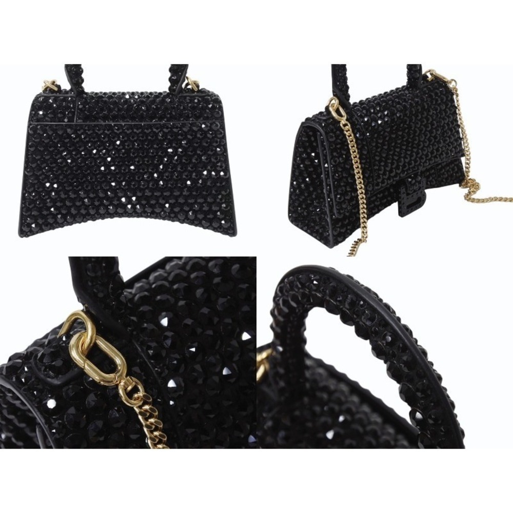 Balenciaga Couture Hourglass Black XS Paris Handbag Crystals Swarovski - Picture 3 of 9